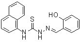 2-[(2-羟基苯基)亚甲基]-N-1-萘基肼基硫代甲酰胺分子结构 (CAS 6964-81-4)