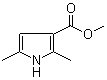 structure of CAS# 69687-80-5, Methyl 2,5-dimethyl-1H-pyrrole-3-carboxylate;Methyl 2,5-dimethylpyrrole-3-carboxylate; 2,5-Dimethyl-1H-pyrrole-3-carboxylic acid methyl ester