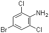 structure of CAS# 697-88-1, 4-Bromo-2,6-dichloroaniline;2,6-Dichloro-4-bromoaniline; (4-Bromo-2,6-dichlorophenyl)amine