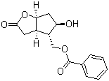 [3aR-(3aalpha,4alpha,5beta,6aalpha)]-4-[(Benzoyloxy)methyl]hexahydro-5-hydroxy-2H-cyclopenta[b]furan-2-one molecular structure (CAS 69793-37-9)