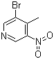 3-溴-4-甲基-5-硝基吡啶分子结构 (CAS 69872-15-7)