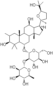 structure of CAS# 69884-00-0, Pseudoginsenoside F11;(3b,6a,12b,24R)-20,24-Epoxy-3,12,25-trihydroxydammaran-6-yl 2-O-(6-deoxy-alpha-L-mannopyranosyl)-beta-D-glucopyranoside