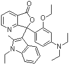 3-(1-乙基-2-甲基吲哚-3-基)-3-(2-乙氧基-4-二乙基氨基苯基)-4-氮杂苯酞分子结构 (CAS 69898-40-4)