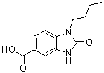 1-丁基-2,3-二氢-2-氧代-1H-苯并咪唑-5-羧酸分子结构 (CAS 698981-46-3)