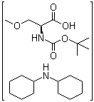 N-[(1,1-Dimethylethoxy)carbonyl]-O-methyl-L-serine compd. with N-cyclohexylcyclohexanamine molecular structure (CAS 69912-63-6)
