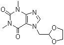 多索茶碱分子结构 (CAS 69975-86-6)