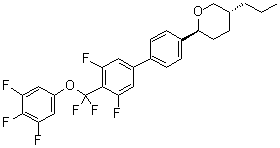 (2R,5S)-rel-2-[4'-[Difluoro(3,4,5-trifluorophenoxy)methyl]-3',5'-difluoro[1,1'-biphenyl]-4-yl]tetrahydro-5-propyl-2H-pyran molecular structure (CAS 700863-48-5)