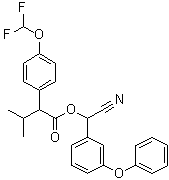 结构式 CAS# 70124-77-5, 氟氰菊酯