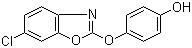 structure of CAS# 70217-01-5, 4-[(6-Chloro-1,3-benzoxazol-2-yl)oxy]phenol