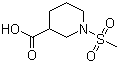 1-(Methylsulfonyl)-3-piperidinecarboxylic acid molecular structure (CAS 702670-29-9)