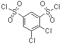 structure of CAS# 70269-54-4, 4,5-Dichloro-1,3-benzenedisulfonyl dichloride;1,2-Dichlorobenzene-3,5-disulfonyl chloride; 1,2-Dichlorobenzene-4,6-disulfonyl chloride