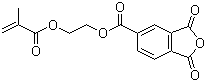 结构式 CAS# 70293-55-9, 4-甲基丙烯酰氧基乙基偏苯三酸酐; 2-[(2-甲基-1-氧代烯丙基)氧]乙基 1,3-二氢-1,3-二氧代异苯并呋喃-5-羧酸酯