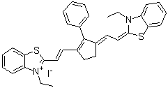 3-Ethyl-2-[2-[3-[(3-ethyl-2(3H)-benzothiazolylidene)ethylidene]-2-phenyl-1-cyclopenten-1-yl]ethenyl]benzothiazolium iodide molecular structure (CAS 70446-32-1)