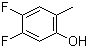 structure of CAS# 704884-76-4, 4,5-Difluoro-2-methylphenol