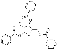structure of CAS# 704916-12-1, 1,3,5-Tri-O-benzoyl-2-deoxy-2-fluoro-alpha-D-ribofuranose;2-Deoxy-2-fluoro-alpha-D-ribofuranose 1,3,5-tribenzoate