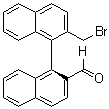 structure of CAS# 705931-79-9, (1R)-2'-(Bromomethyl)[1,1'-binaphthalene]-2-carboxaldehyde