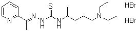 N-[4-(Diethylamino)-1-methylbutyl]-2-[1-(2-pyridinyl)ethylidene]hydrazinecarbothioamide dihydrobromide molecular structure (CAS 70618-70-1)