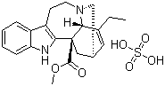 Catharanthine sulfate molecular structure (CAS 70674-90-7)