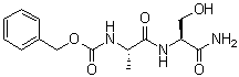 结构式 CAS# 70874-14-5, N-苄氧羰基-L-丙氨酰-L-丝氨酰胺