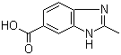 结构式 CAS# 709-19-3, 2-甲基-3H-苯并咪唑-5-羧酸