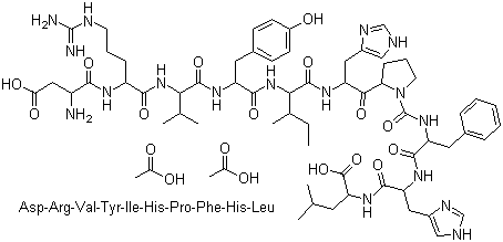 结构式 CAS# 70937-97-2, 血管紧张素 I
