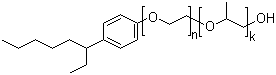 Branched octylphenol polyethylene glycol polypropylene glycol mono ether molecular structure (CAS 70955-69-0)
