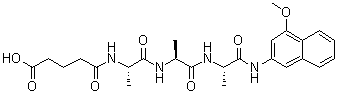 N-(4-Carboxy-1-oxobutyl)-L-alanyl-L-alanyl-N-(4-methoxy-2-naphthalenyl)-L-alaninamide molecular structure (CAS 70996-04-2)