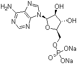 阿糖腺苷磷酸钠分子结构 (CAS 71002-10-3)