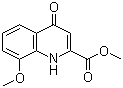 结构式 CAS# 7101-90-8, 4-羟基-8-甲氧基喹啉-2-甲酸甲酯