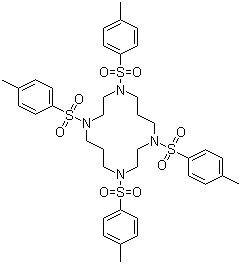 structure of CAS# 71089-74-2, 1,4,8,11-Tetrakis[(4-methylphenyl)sulfonyl]-1,4,8,11-tetraazacyclotetradecane