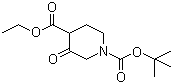 Ethyl 1-N-Boc-3-oxopiperidine-4-carboxylate molecular structure (CAS 71233-25-5)