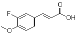 结构式 CAS# 713-85-9, 3-(3-氟-4-甲氧基苯基)-2-丙烯酸