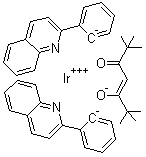 (OC-6-33)-Bis[2-(2-quinolinyl)phenyl](2,2,6,6-tetramethyl-3,5-heptanedionato)iridium molecular structure (CAS 713079-03-9)