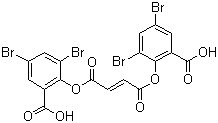 结构式 CAS# 71337-53-6, 双(3,5-二溴水杨酸)富马酸酯
