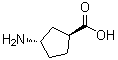 结构式 CAS# 71376-02-8, (+)-反式-3-氨基环戊烷羧酸