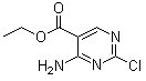 structure of CAS# 71406-78-5, 4-Amino-2-chloropyrimidine-5-carboxylic acid ethyl ester