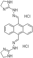 Bisantrene dihydrochloride molecular structure (CAS 71439-68-4)
