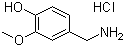 香兰素胺盐酸盐分子结构 (CAS 7149-10-2)