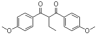 2-乙基-1,3-二(4-甲氧基苯基)-1,3-丙二酮分子结构 (CAS 71526-44-8)