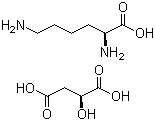 L-Lysine (2S)-2-hydroxybutanedioate molecular structure (CAS 71555-10-7)
