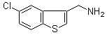 [(5-Chlorobenzo[b]thiophen-3-yl)methyl]amine molecular structure (CAS 71625-90-6)