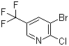 3-溴-2-氯-5-三氟甲基吡啶分子结构 (CAS 71701-92-3)