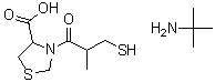 2-Methyl-2-propanamine 3-(3-mercapto-2-methyl-1-oxopropyl)-4-thiazolidinecarboxylate molecular structure (CAS 71721-00-1)