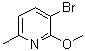 structure of CAS# 717843-47-5, 3-Bromo-2-methoxy-6-methylpyridine