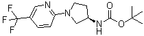 N-[(3R)-1-[5-(Trifluoromethyl)-2-pyridinyl]-3-pyrrolidinyl]carbamic acid 1,1-dimethylethyl ester molecular structure (CAS 717906-56-4)