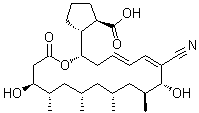 structure of CAS# 7184-60-3, Treponemycin;(-)-Borrelidin; Borrelidine; NSC 216128