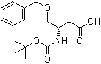 structure of CAS# 718608-08-3, (S)-4-(Benzyloxy)-3-(tert-butoxycarbonylamino)butanoic acid
