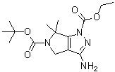 structure of CAS# 718632-47-4, 3-Amino-4,6-dihydro-6,6-dimethyl-pyrrolo[3,4-c]pyrazole-1,5-dicarboxylic acid 5-(1,1-dimethylethyl) 1-ethyl ester