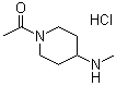 1-Acetyl-N-methyl-4-piperidinamine monohydrochloride molecular structure (CAS 71879-46-4)