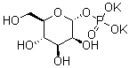 结构式 CAS# 71888-67-0, alpha-D-吡喃甘露糖 1-磷酸酯二钾盐